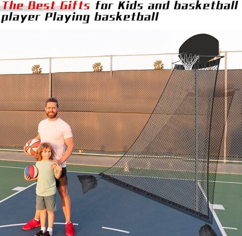 Basketball Rebounder 120 x 108 x 60 Inch Heavy Duty Basketball Return System Basketball Return Attachment for Hoops Black Training Basketball Rebounder Net for Shooting Practice Hoop Outdoor in Saudi Arabia