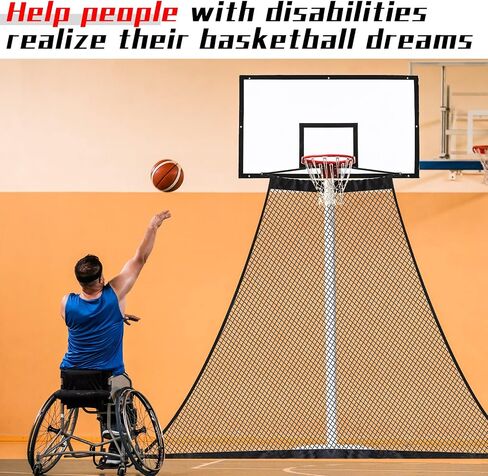 Basketball Rebounder 120 x 108 x 60 Inch Heavy Duty Basketball Return System Basketball Return Attachment for Hoops Black Training Basketball Rebounder Net for Shooting Practice Hoop Outdoor in Saudi Arabia