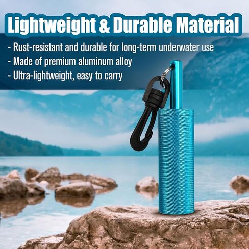 جهاز غوص سكوبا راتل ستيك للغوص مزود بإشارة جرس شاكر مع مشبك، تصميم مضغوط بصوت عالٍ تحت الماء، جهاز اتصال صانع الضوضاء من سبائك الألومنيوم المعدني غير القابل للتآكل، معدات الغوص تحت الماء in Kuwait