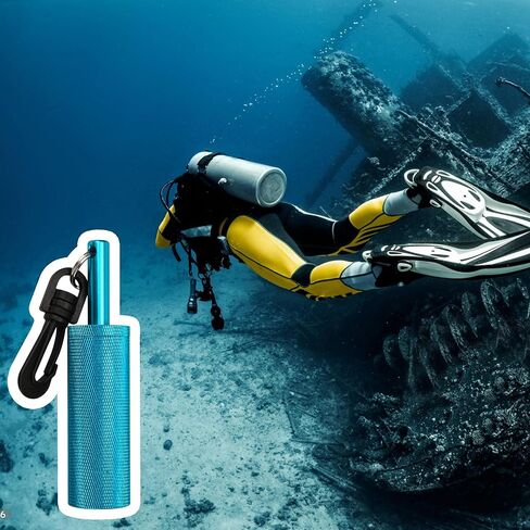 جهاز غوص سكوبا راتل ستيك للغوص مزود بإشارة جرس شاكر مع مشبك، تصميم مضغوط بصوت عالٍ تحت الماء، جهاز اتصال صانع الضوضاء من سبائك الألومنيوم المعدني غير القابل للتآكل، معدات الغوص تحت الماء in Kuwait