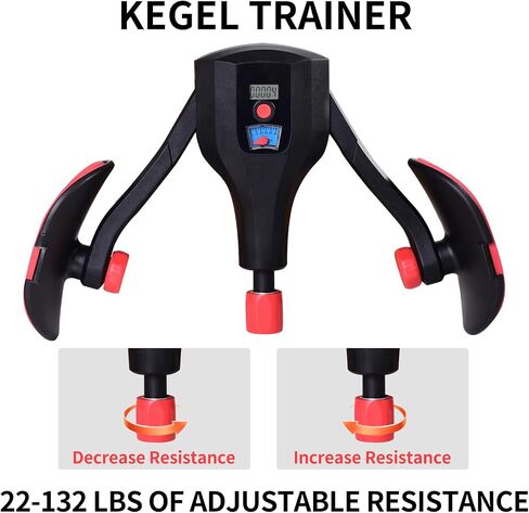 Thigh Master with Counter,3-in-1 Pelvic Floor Exercise Device,Adjustable 0-132lb Resistance Kegel Exerciser with Thigh Trainer and Home Workout Equipment for Women and Men in Saudi Arabia