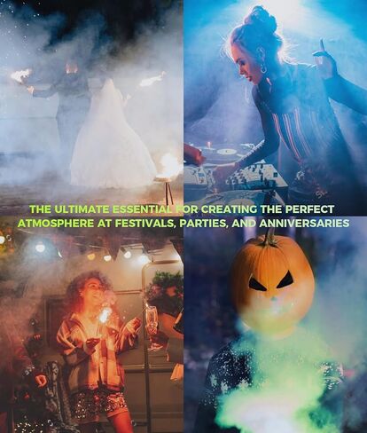 آلة الضباب IMONE بقدرة 500 وات 2000CFM 2 أغطية إضاءة مخيفة مع 72 مصباح LED مع 12 لونًا فاتحًا، وأجهزة تحكم عن بعد لاسلكية، للهالوين، وحفلات الزفاف، والحفلات، ومرحلة الدي جي، والاستخدام الداخلي والخارجي in Kuwait