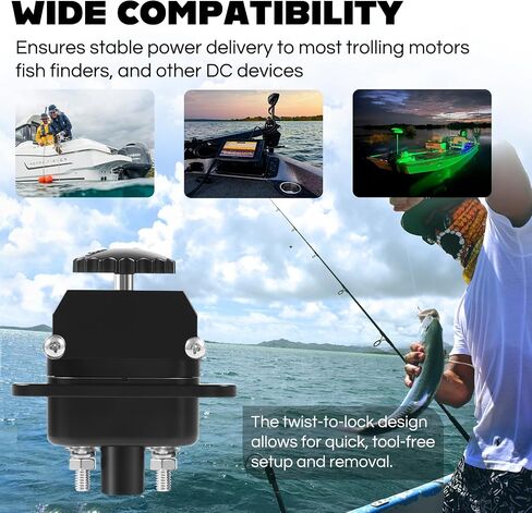 027-0004-KIT Trolling Motor Plug Replace for Battery Tender DC to DC Power Connector, Compatible with Onboard Marine 12V to 48V DC Power Connection With Gaskets, 80 AMP Capacity in Saudi Arabia