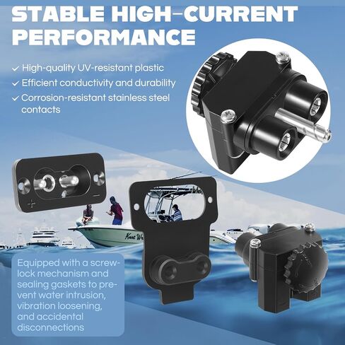 027-0004-KIT Trolling Motor Plug Replace for Battery Tender DC to DC Power Connector, Compatible with Onboard Marine 12V to 48V DC Power Connection With Gaskets, 80 AMP Capacity in Saudi Arabia
