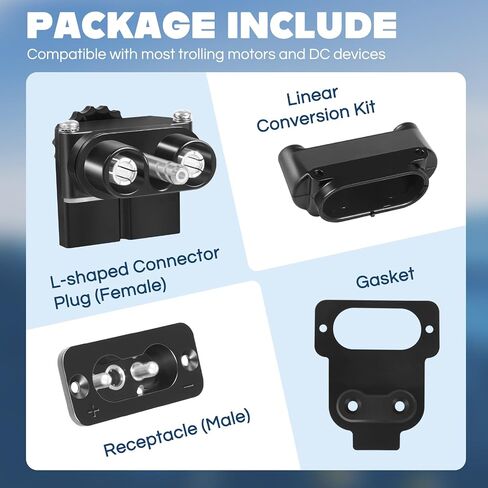 027-0004-KIT Trolling Motor Plug Replace for Battery Tender DC to DC Power Connector, Compatible with Onboard Marine 12V to 48V DC Power Connection With Gaskets, 80 AMP Capacity in Saudi Arabia