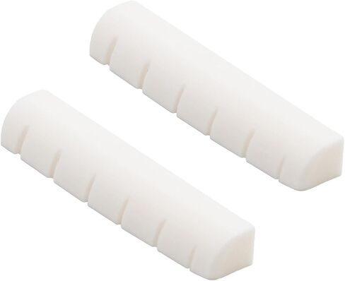 2Pcs Guitar Slotted Bone Nut 42mm x 6mm x 8.5mm for Acoustic or Les Paul Guitar Replacement in Saudi Arabia
