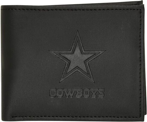 Team Sports America NFL Dallas Cowboys Black Wallet | Bi-Fold | Officially Licensed Stamped Logo | Made of Leather | Money and Card Organizer | Gift Box Included in Saudi Arabia