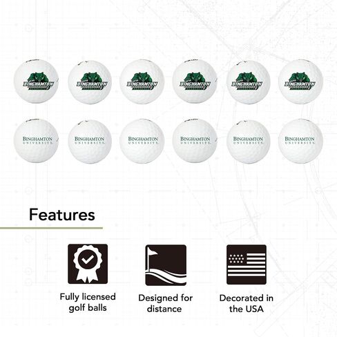Desert Cactus Binghamton University Dozen Golf Balls - Full Color 12 Pack, BU Bearcats Officially Licensed Gear in Saudi Arabia