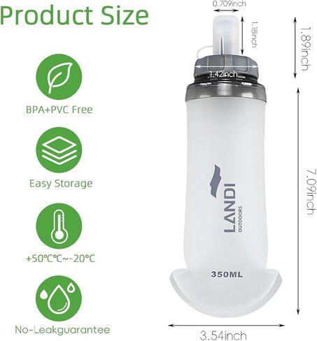 A 350-milliliter soft water bottle that can be folded,and it is a water bladder suitable for hiking,cycling,rock climbing,cycling sports,running,and camping backpacks. in Saudi Arabia