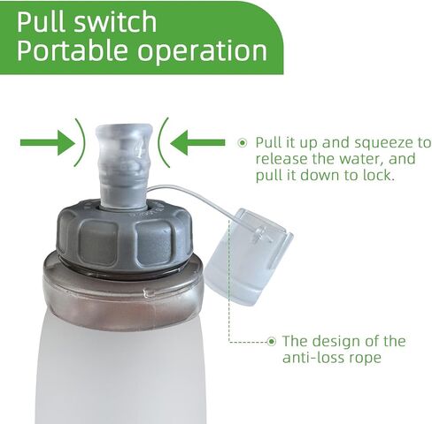 A 350-milliliter soft water bottle that can be folded,and it is a water bladder suitable for hiking,cycling,rock climbing,cycling sports,running,and camping backpacks. in Saudi Arabia