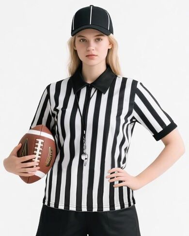 زي الحكم للبالغين - مجموعة أزياء حكم جيرسي مكونة من 4 قطع لحفلات الهالوين التنكرية لكرة القدم in Kuwait