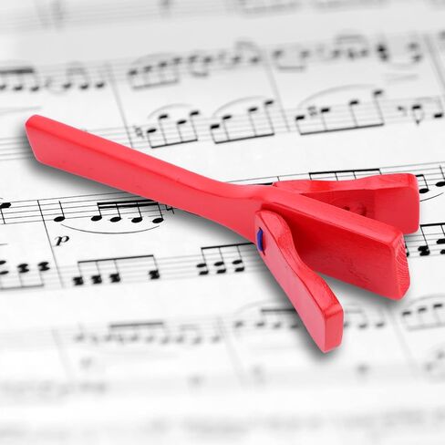 Wooden Finger Castanets Set 2Pcs Musical Instrument Finger Castanets Clapper Long Handle Educational Musical Percussion for Music Room in Saudi Arabia