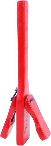 Wooden Finger Castanets Set 2Pcs Musical Instrument Finger Castanets Clapper Long Handle Educational Musical Percussion for Music Room in Saudi Arabia