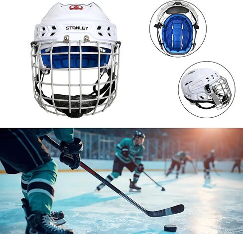Colaxi Hockey Helmet Roller Skating Helmet Professional with Chinstrap Ice Skate Helmet for Game Dryland Hockey Exercise in Saudi Arabia