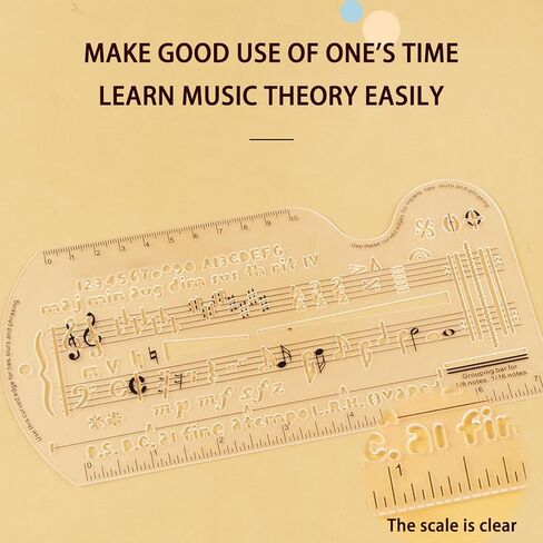 Multifunctional Music Education Featuring Staff Notation Guide Theory Ruler Practice Board Portable for Home School Classroom Use Portable Music Education in Kuwait