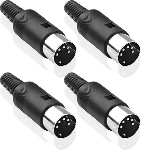 DIN 5-Pin ذكر موصل التوصيل، 4 حزمة DIN 5 دبوس التوصيل MIDI كابل محول المقبس محطات لحام موصل لمكبرات الصوت الميكروفون in Saudi Arabia