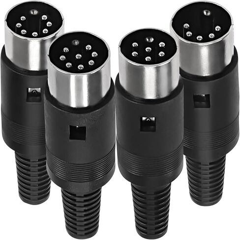 DIN 5-Pin ذكر موصل التوصيل، 4 حزمة DIN 5 دبوس التوصيل MIDI كابل محول المقبس محطات لحام موصل لمكبرات الصوت الميكروفون in Saudi Arabia