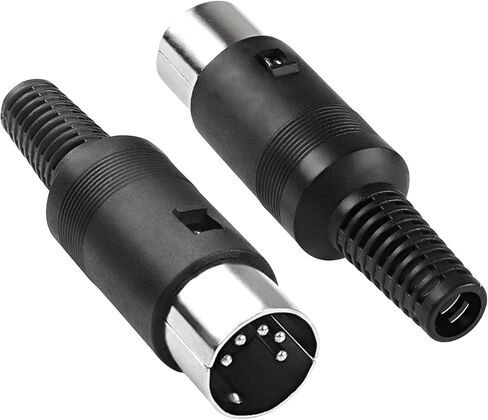 DIN 5-Pin ذكر موصل التوصيل، 4 حزمة DIN 5 دبوس التوصيل MIDI كابل محول المقبس محطات لحام موصل لمكبرات الصوت الميكروفون in Saudi Arabia