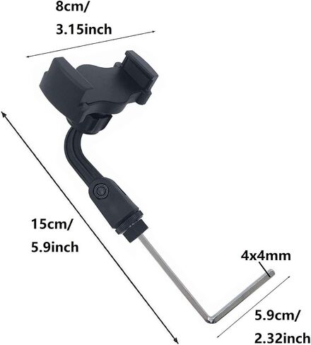 Trumpet Phone Holder Lyre Adjustable Trumpet Marching Lyre for Marching Band Beginner Practicing 4x4mm Square Socket in Saudi Arabia