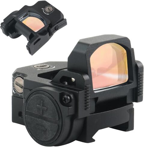 Red Dot Sight Shake Awake Optic للمسدسات، نطاق نقطة حمراء لضبط السطوع 2MOA Dot 12، مناسب لـ RMR، بصريات منعكسة مفتوحة مع لوحة محول لـ MOS وPicatinny مقاس 21 مم in Kuwait