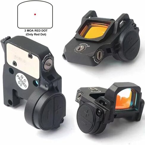 Red Dot Sight Shake Awake Optic للمسدسات، نطاق نقطة حمراء لضبط السطوع 2MOA Dot 12، مناسب لـ RMR، بصريات منعكسة مفتوحة مع لوحة محول لـ MOS وPicatinny مقاس 21 مم in Kuwait