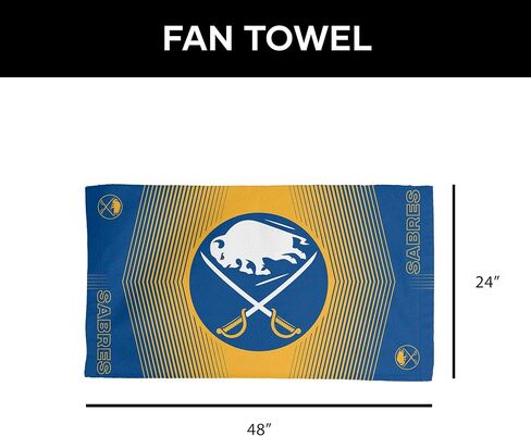 منشفة رياضية من الألياف الدقيقة من Northwest Buffalo Sabers NHL Hussle مقاس 24 × 42 بوصة in Saudi Arabia