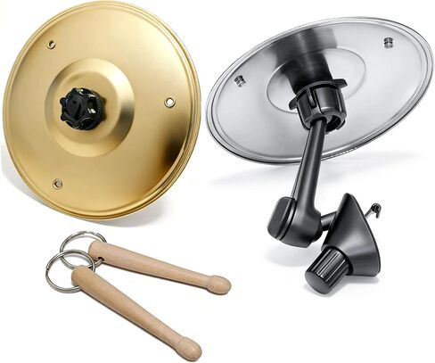 2 pcs Car Cymbal,Car Cymbal for Air Vent,boundle with Mini Drum Sticks,Mini Drum Crash Cymbal for Car Vent, Dual Drums(Silver&Golden) in Saudi Arabia