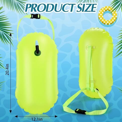 2 Pcs Swim Buoy Float for Open Water High-Visibility Swimming Safety Float with Adjustable Waist Belt Waterproof Dry Bag for Swim Train Kayakers in Saudi Arabia