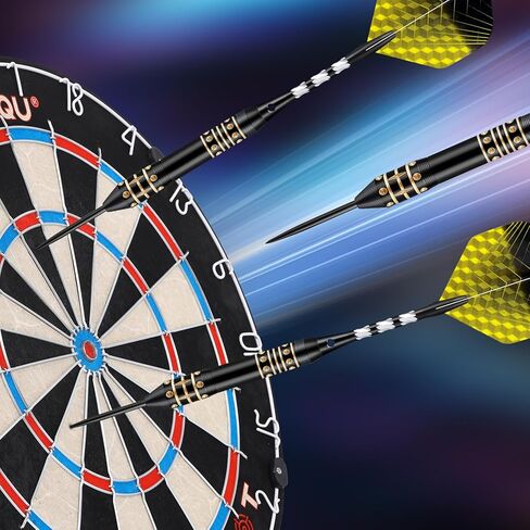 مجموعة سهام معدنية ذات أطراف معدنية، مجموعة سهام ذات أطراف فولاذية مكونة من 3 قطع، رمي سهام احترافية للوحة رمي السهام مع أعمدة من الألومنيوم، براميل نحاسية، رحلات إضافية، حلقات دائرية، أداة مبراة، صندوق حمل in Kuwait