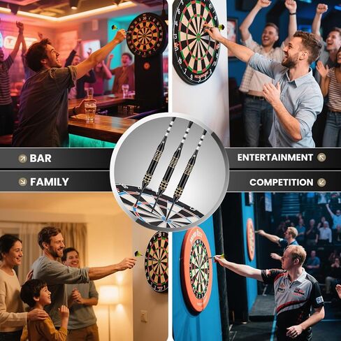 مجموعة سهام معدنية ذات أطراف معدنية، مجموعة سهام ذات أطراف فولاذية مكونة من 3 قطع، رمي سهام احترافية للوحة رمي السهام مع أعمدة من الألومنيوم، براميل نحاسية، رحلات إضافية، حلقات دائرية، أداة مبراة، صندوق حمل in Kuwait