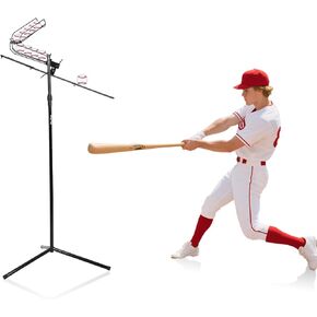 آلة رمي البيسبول الناعمة | نظام تدريب، يدعم إسقاط الكرة تلقائيًا ويدويًا، ارتفاع قابل للتعديل، يحمل ما يصل إلى 10 كرات، مدرب تأرجح لضرب البيسبول لجميع الأعمار والمهارات in Kuwait