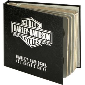 هارلي ديفيدسون 48 قيراط. ألبوم الحبوب الجلدية لشعار Bar & Shield ذو رقاقة البوكر - أسود in Kuwait