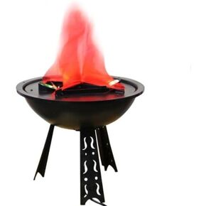 3D LED Fake Fire Flame Effect Lamp, 12 inch Large Electric Flickering Flame Table Light, 110–220V Artificial Campfire Décor for Halloween, Christmas, Parties, Bars & Home in Saudi Arabia