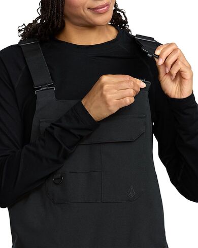 ملابس نسائية من Volcom Creston 3d Stretch Bib - مقاومة للماء 15 كيلو، معزولة، مبطنة بالكامل in Saudi Arabia