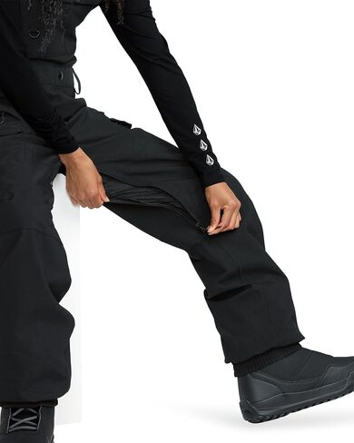 ملابس نسائية من Volcom Creston 3d Stretch Bib - مقاومة للماء 15 كيلو، معزولة، مبطنة بالكامل in Saudi Arabia