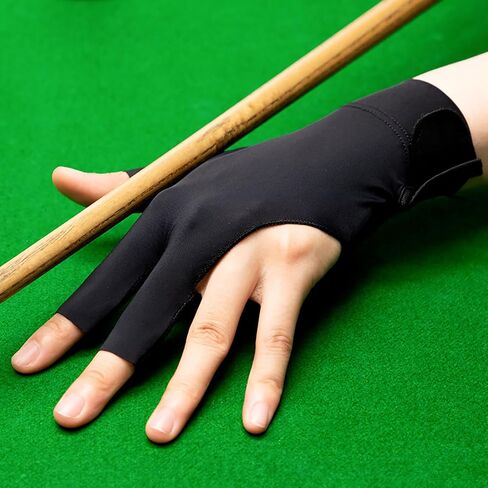 Holiberty 2 Pcs Professional Billiard Pool Gloves for Left Hand Men Women Mesh Nonslip Fingerless Training Shooting Sports Gloves in Saudi Arabia