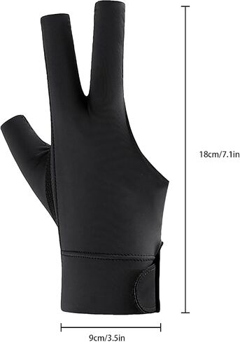 Holiberty 2 Pcs Professional Billiard Pool Gloves for Left Hand Men Women Mesh Nonslip Fingerless Training Shooting Sports Gloves in Saudi Arabia
