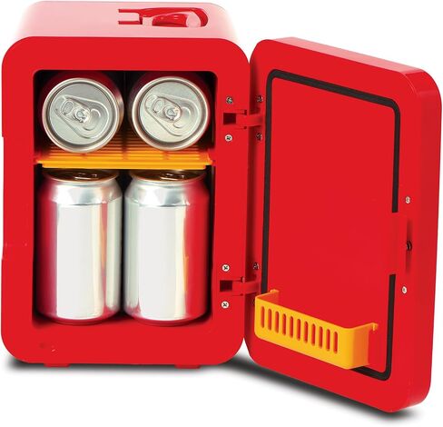 ثلاجة Ukonic NFL Philadelphia Eagles 6-Can Mini Fridge - مبرد حراري كهربائي سعة 4 لتر، يعمل بتيار متردد/تيار مستمر، محمول، شعار الفريق، للمنزل، السيارة، البوابات الخلفية والسفر in Kuwait