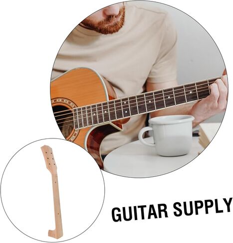 Acoustic Guitar Neck Replacement Wooden Neck for DIY Luthier Guitar Repair Enhanced Sound Clarity Ergonomic Smooth Design Stable Fit for Folk and Classical Instruments in Saudi Arabia