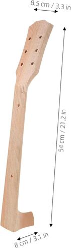 Generic Wooden Acoustic Guitar Neck Replacement for Folk Guitar Crafting Supplies Ergonomic Smooth Shape Stable Structure for Repairing and DIY Maintenance in Saudi Arabia