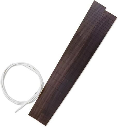 لوحة فريتس للجيتار الكهربائي الفارغة من أجل Luthiers، وصناعة وإصلاح DIY - خشب الورد الفاخر - 22 فريت، طول مقياس 25.5/24.75 بوصة - لوحة أصابع بديلة للرقبة (25.5 بوصة) in Kuwait