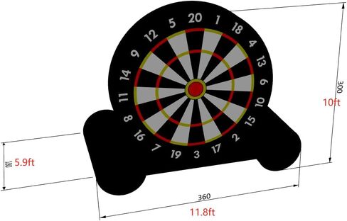Inflatable Football Darts Game Target - Large Outdoor Football Training Target for Children and Adults, Including 6 Balls & Blower, Perfect for Backyards, Lawns, Schools, Gyms, Camping Parties in Saudi Arabia