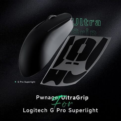 شريط قبضة Pwnage UltraGrip مضاد للانزلاق مسبق القطع لـ Logitech G Pro X Superlight، مُحسّن قبضة ماوس الألعاب Superlight 2، رفيع للغاية 0.5 مم، ممتص للعرق، مصفح مسبقًا، نسيج عالي الأداء in Kuwait