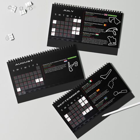 Formula Racing Calendar 2026 Gift for Formula Racing Fan 2026 Formula Desk Calendar in Saudi Arabia