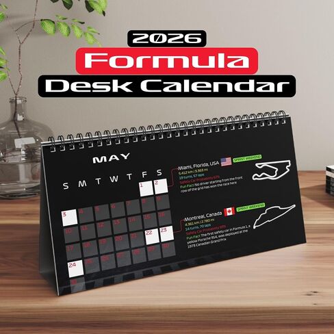 Formula Racing Calendar 2026 Gift for Formula Racing Fan 2026 Formula Desk Calendar in Saudi Arabia