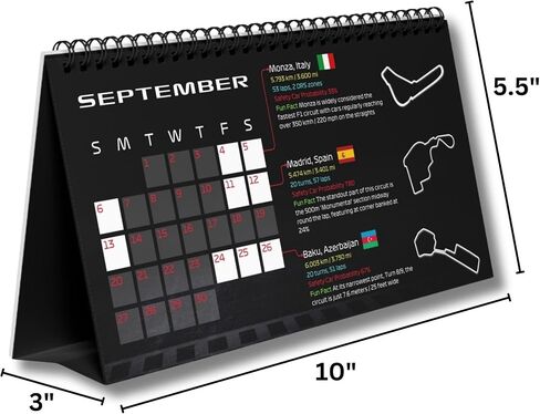 Formula Racing Calendar 2026 Gift for Formula Racing Fan 2026 Formula Desk Calendar in Saudi Arabia