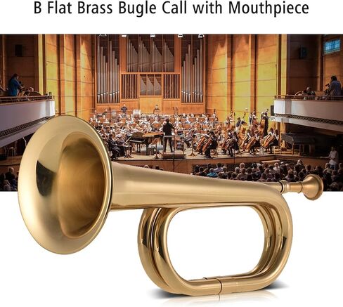 B Flat Horn Trumpet Brass Cavalry Horn with Mouthpiece for School Band Cavalry Military Orchestra in Saudi Arabia