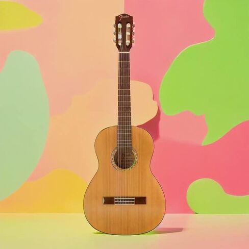 مجموعة Fender FA-15N 3/4 للمبتدئين في الجيتار الصوتي، لوحة أصابع من خشب الجوز، لمسة نهائية طبيعية، تتضمن حقيبة أزعج، موالف مشبك، حزام، والمزيد in Saudi Arabia