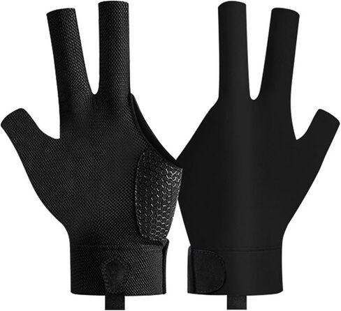 Billiard Pool Gloves for Left Hand 3 Finger - Premium Quality, Breathable & Non-Slip Design for Enhanced Control and Comfort During Pool, Snooker, and Cue Sports in Saudi Arabia