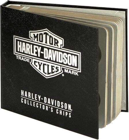 هارلي ديفيدسون 48 قيراط. ألبوم الحبوب الجلدية لشعار Bar & Shield ذو رقاقة البوكر - أسود in Kuwait